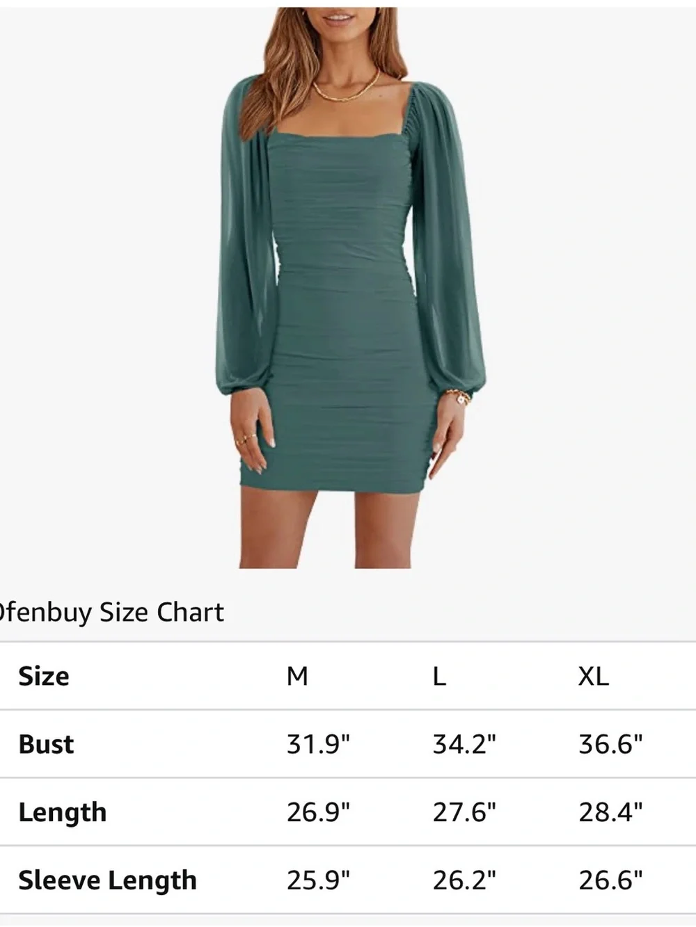 Bodycon sheer layered mini dress with sheer sleeves size XL - Picture 5 of 5
